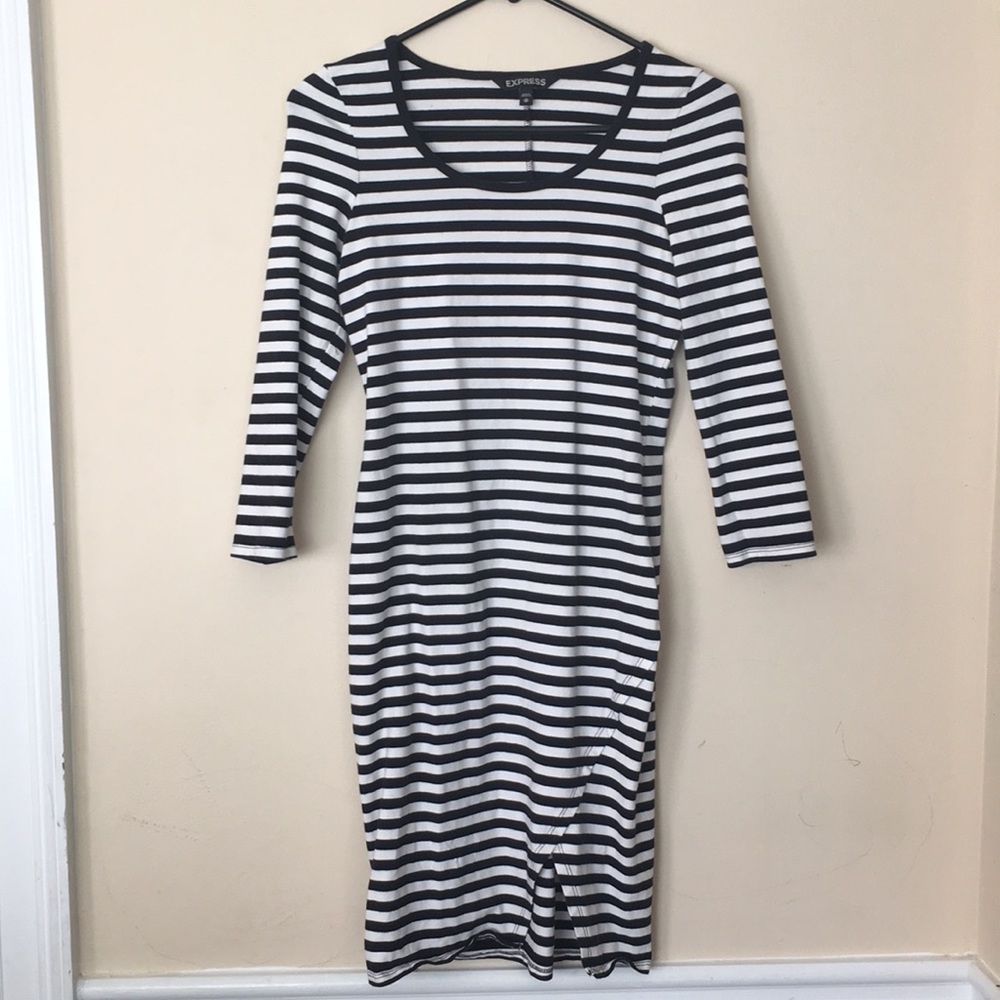 Express xs striped dress